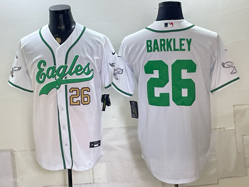 Men 2026 Philadelphia Eagles #26 Barkley white Nike Limited NFL Jersey 0828010421